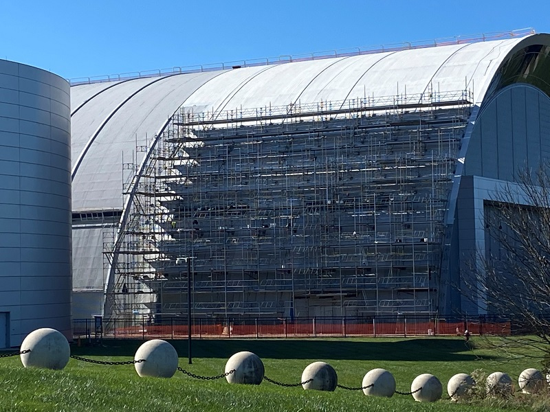 System Scaffolding project for a Curved Roof of the Steven F. Udvar-Hazy Center in Chantilly, Virginia